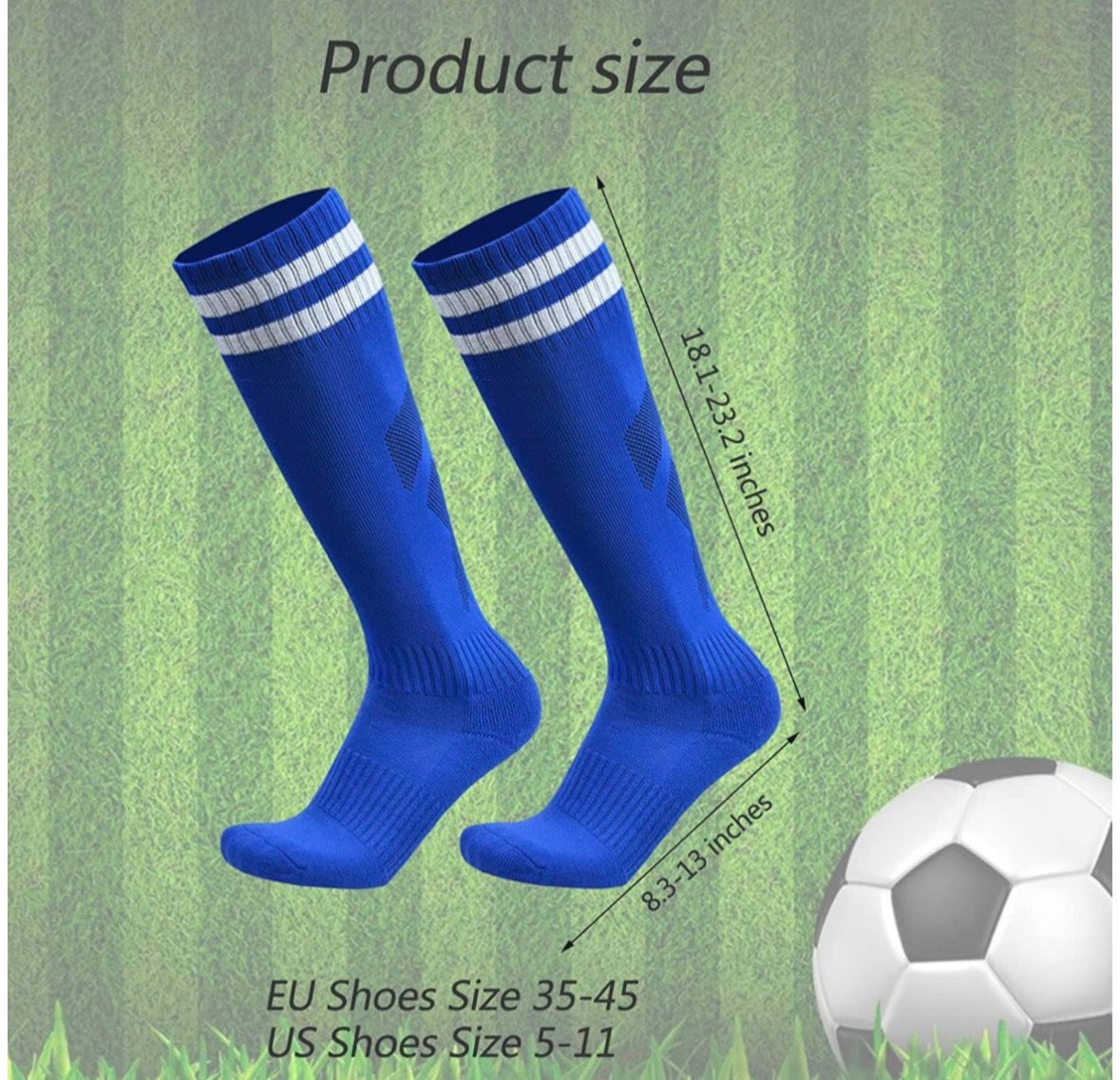 Grip Soccer Socks (Set of 14 Pairs) – Team Pack High Knee Football Socks