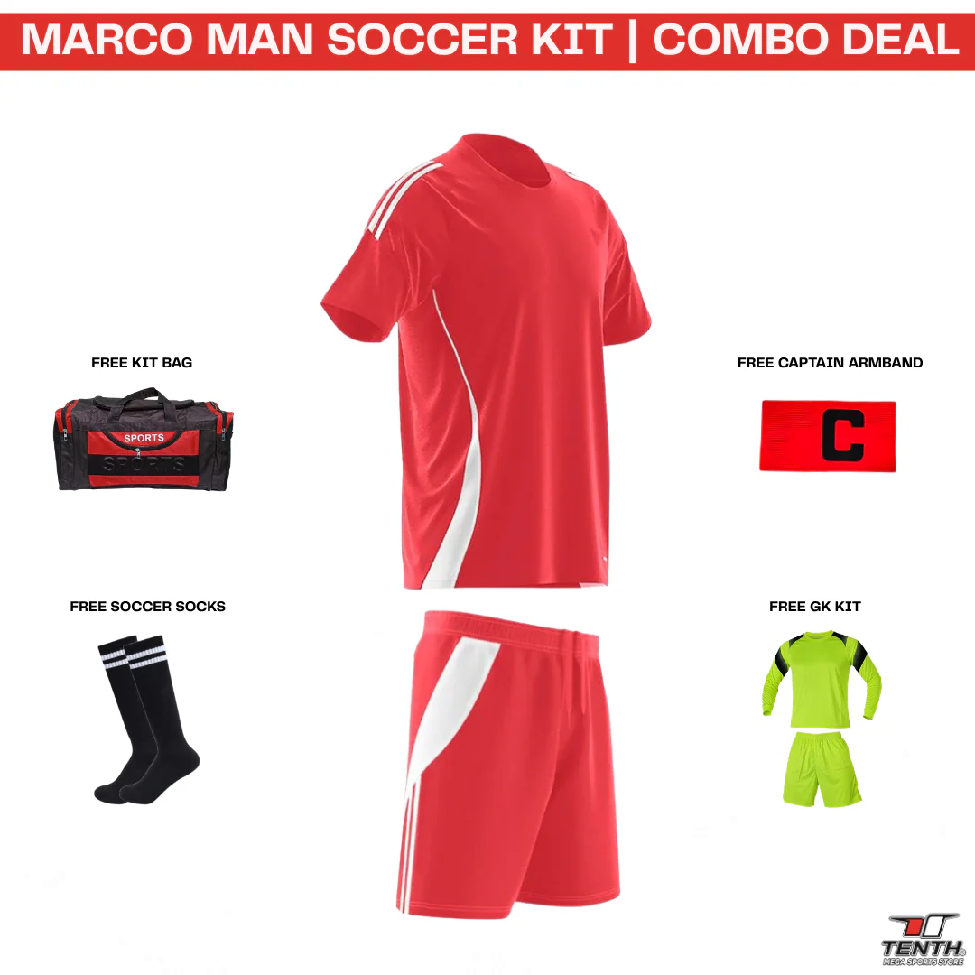 Marco Man Soccer Kit Basic Combo | Full Football Team Uniform Set