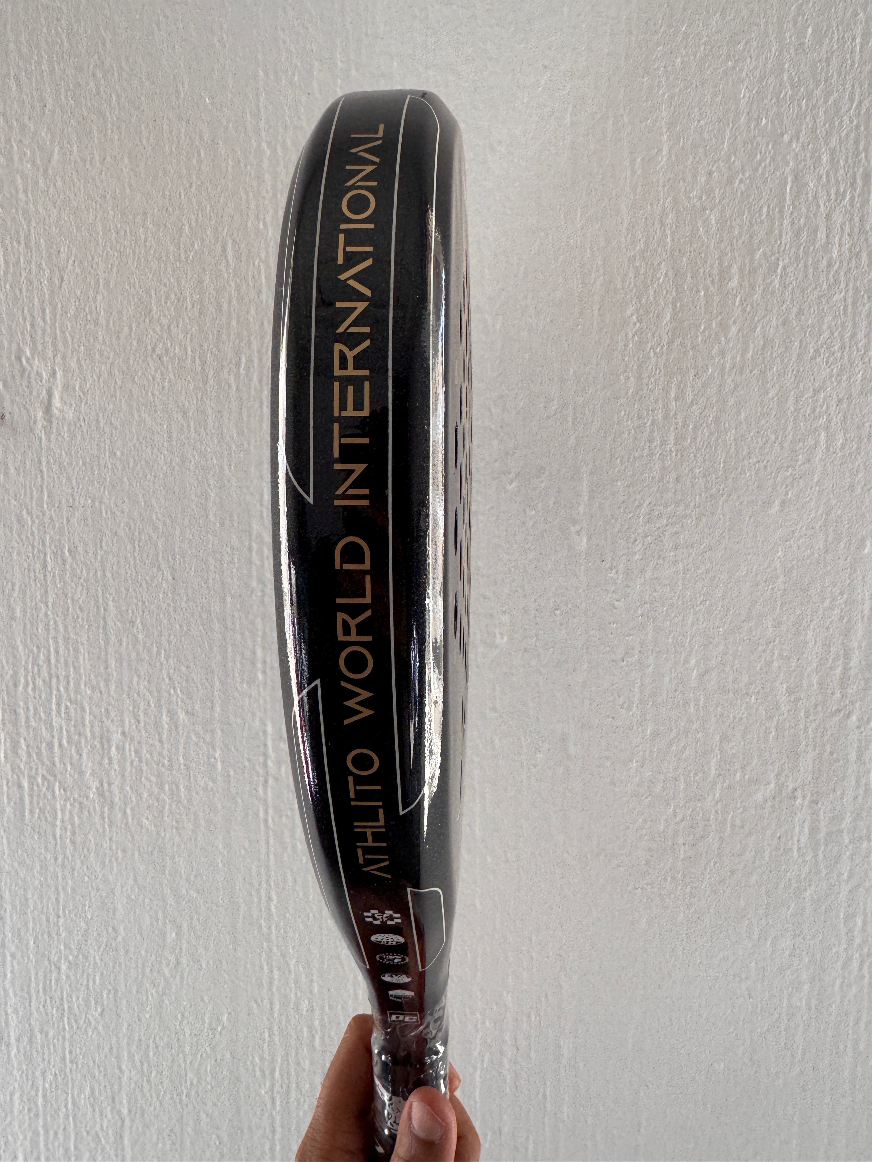 Athlito Mexico Pro Platinum Gold Edition 3K Carbon Padel Racket – Black & Metallic Gold