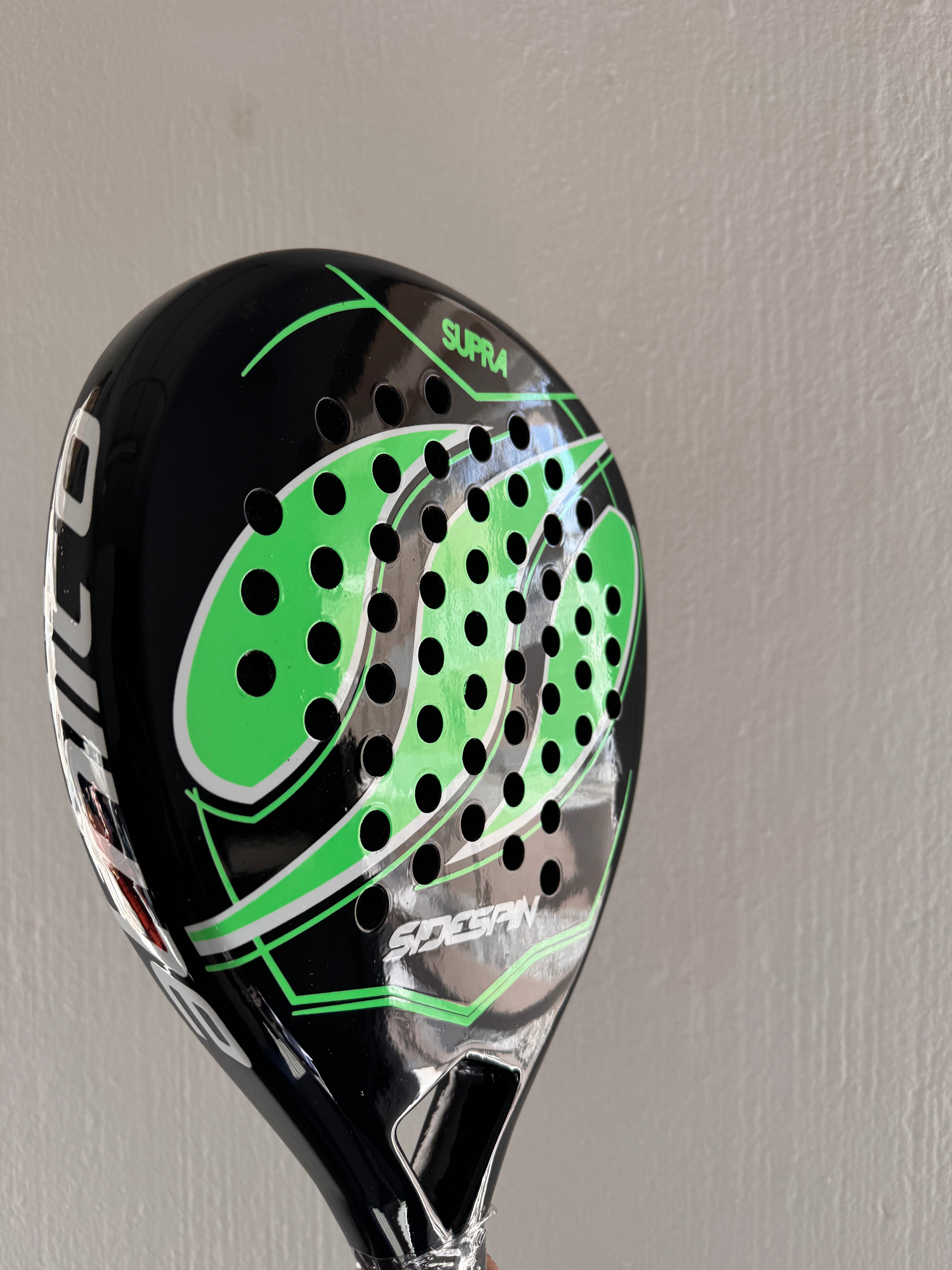Athlito Supra Sidespin Edition Padel Racket – Gloss Black & Vibrant Green | Gloss Blue & Black