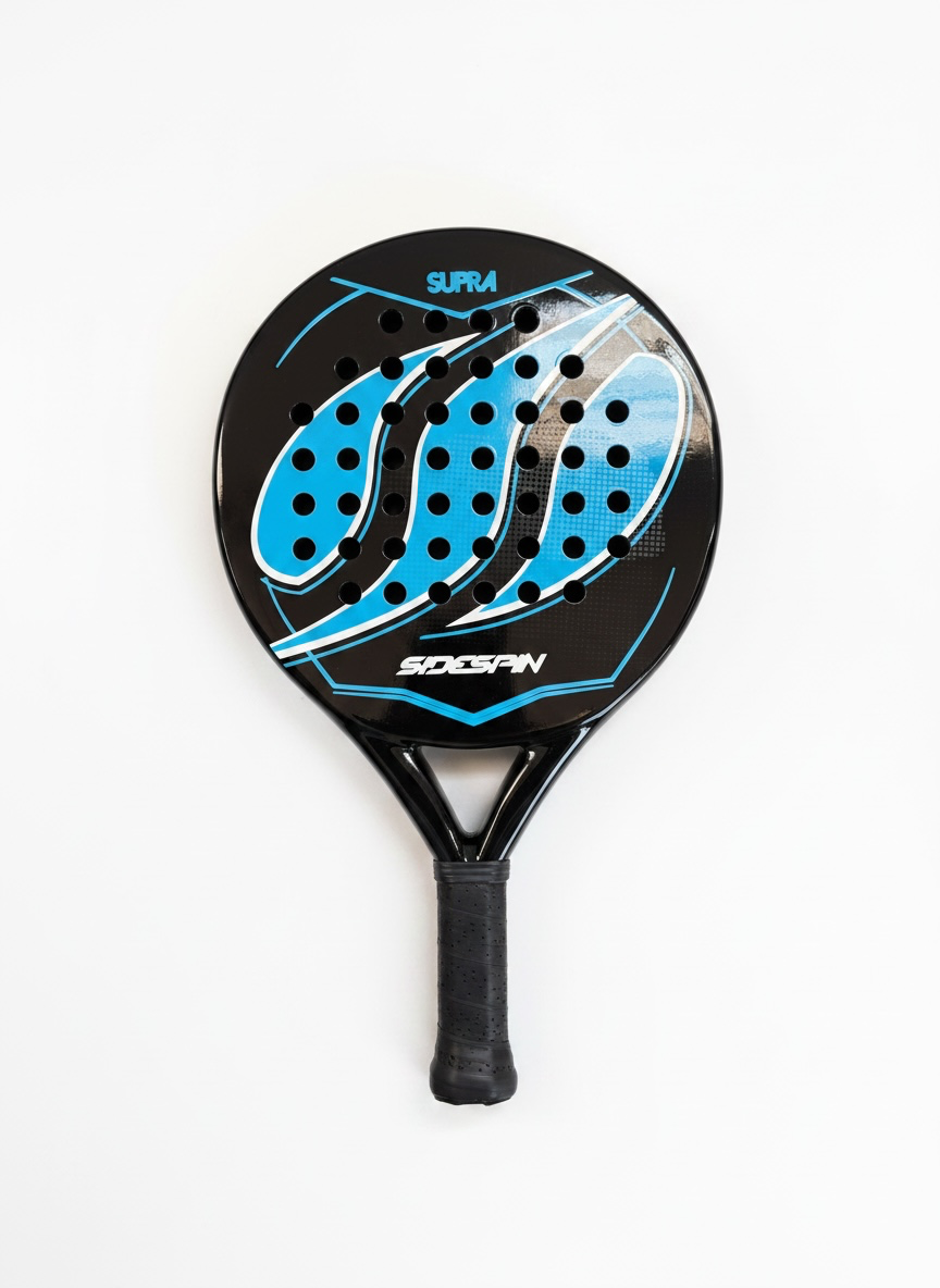 Athlito Supra Sidespin Edition Padel Racket – Gloss Black & Vibrant Green | Gloss Blue & Black