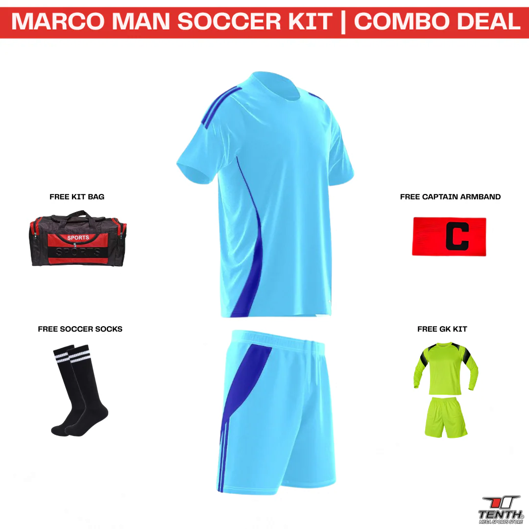 Marco Man Soccer Kit Basic Combo | Full Football Team Uniform Set