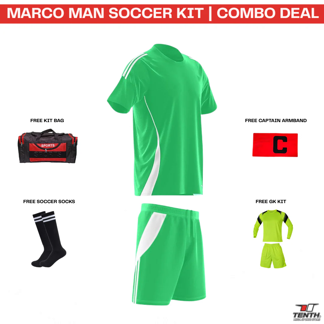 Marco Man Soccer Kit Basic Combo | Full Football Team Uniform Set