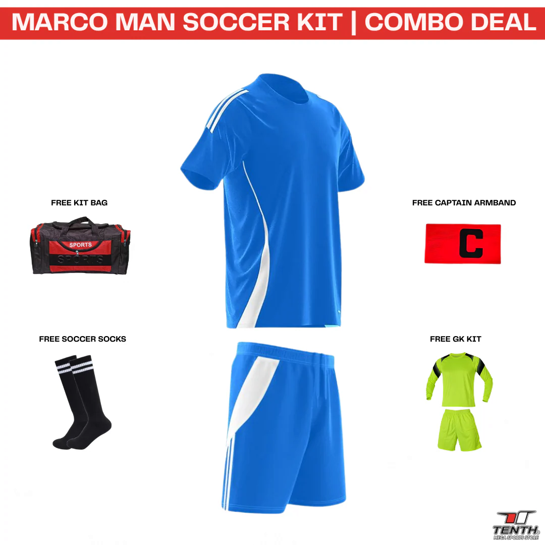Marco Man Soccer Kit Basic Combo | Full Football Team Uniform Set