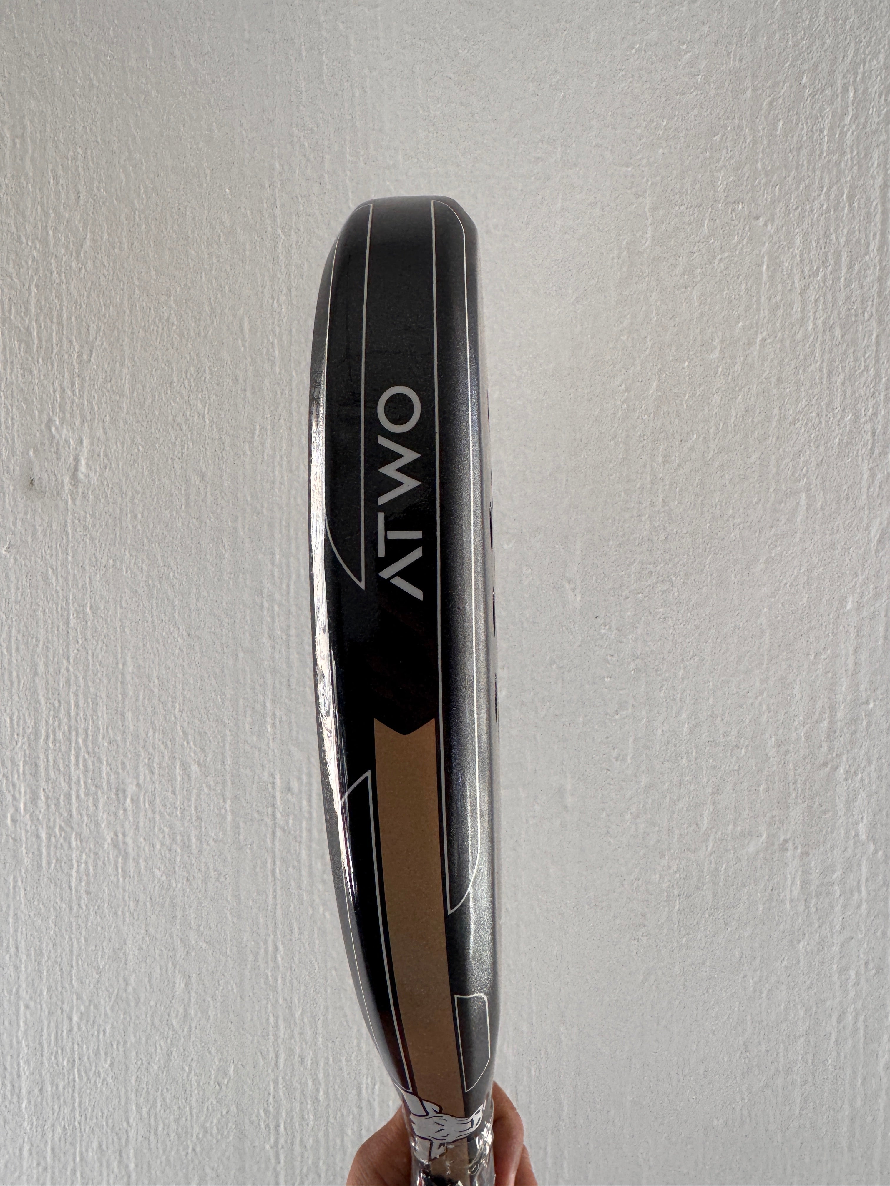 Athlito Mexico Pro Platinum Gold Edition 3K Carbon Padel Racket – Black & Metallic Gold