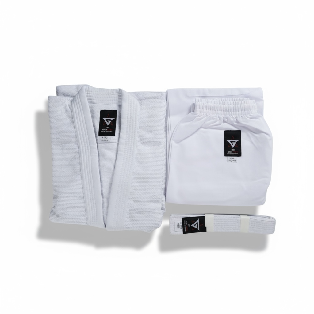 Grip Judo Suits white judo gi set with jacket, pants and belt for training and competition