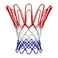 Heavy-Duty Tri-Color Basketball Net – Red, White & Blue
