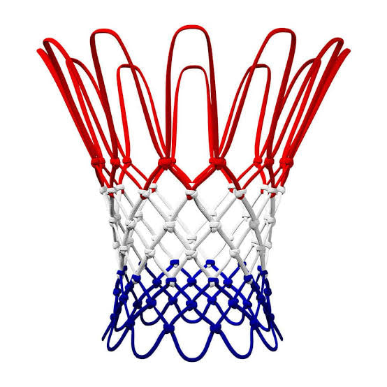 Heavy-Duty Tri-Color Basketball Net – Red, White & Blue