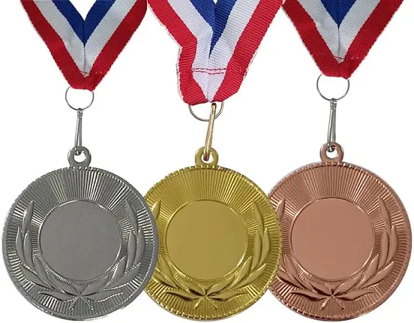 Premium Blank Medals Set – Gold, Silver & Bronze (Plain for Custom Engraving)