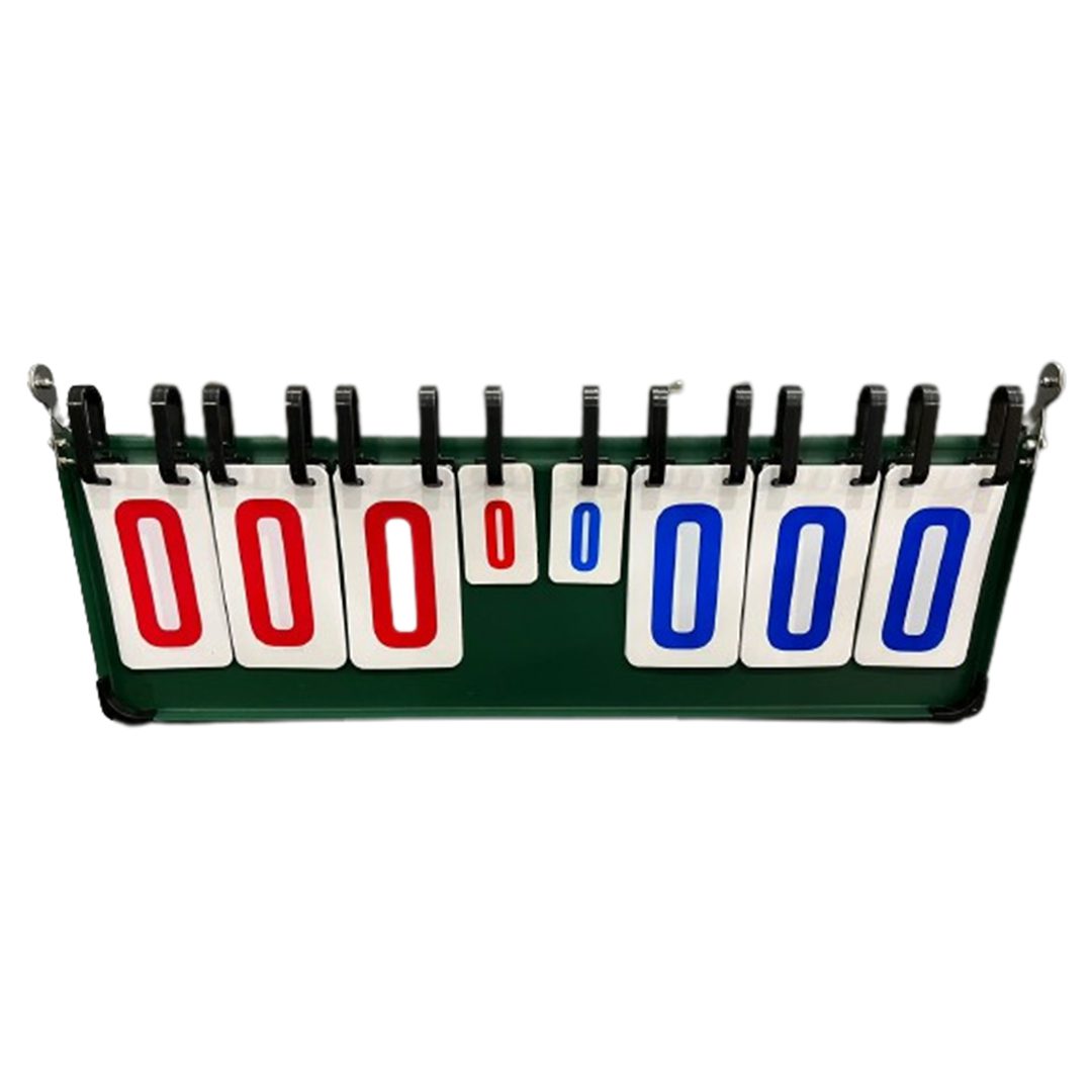 6-Digit Portable Tabletop Flip Scoreboard (Red & Blue)