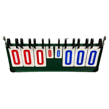 6-Digit Portable Tabletop Flip Scoreboard (Red & Blue)