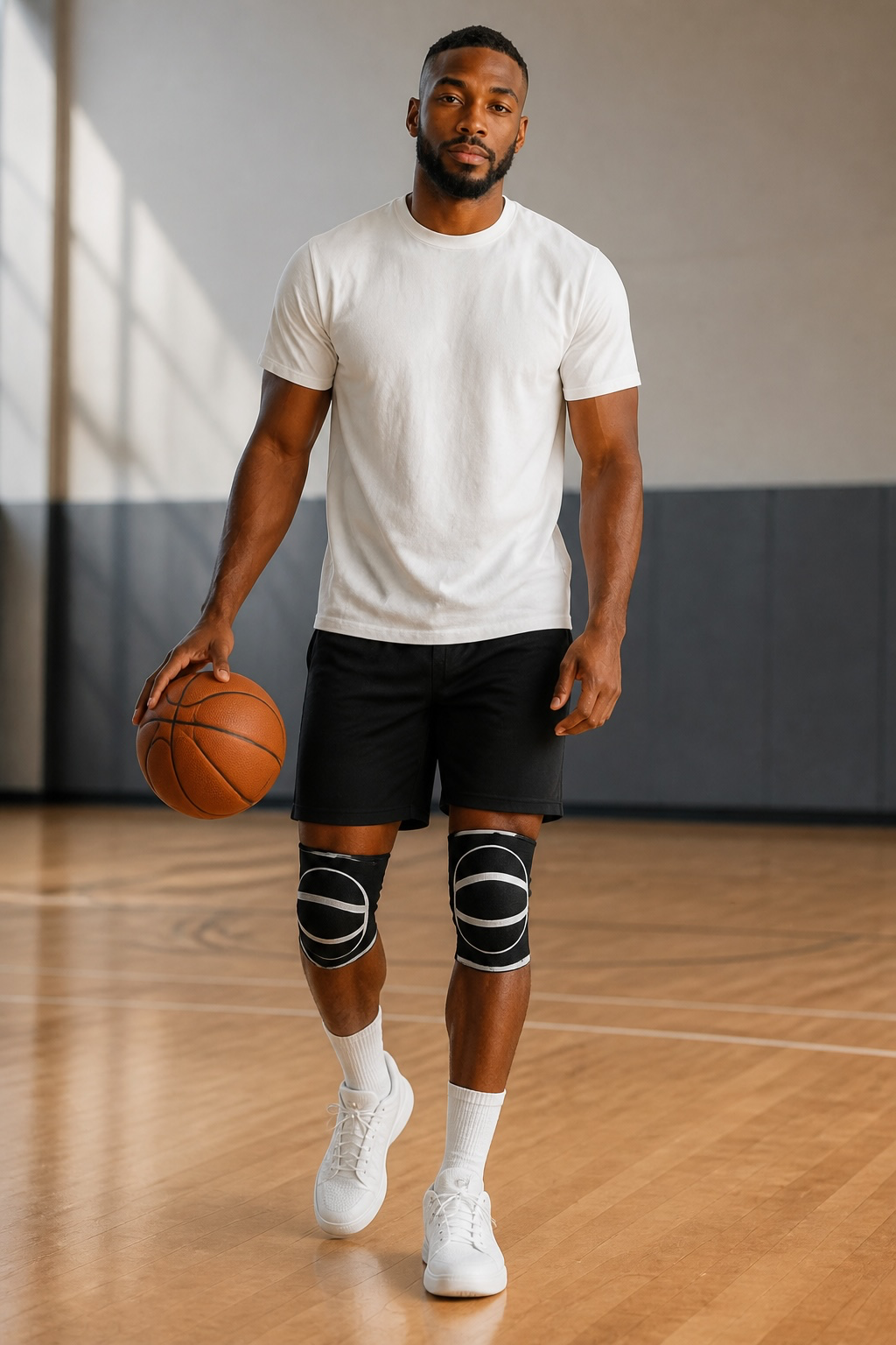 Padded Sports Knee Pads – High-Impact Compression Sleeves for Basketball & Volleyball (Pair)