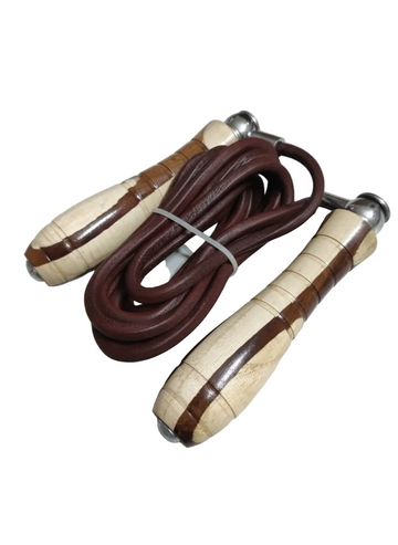 GRIP Premium Leather Skipping Rope with Adjustable Length