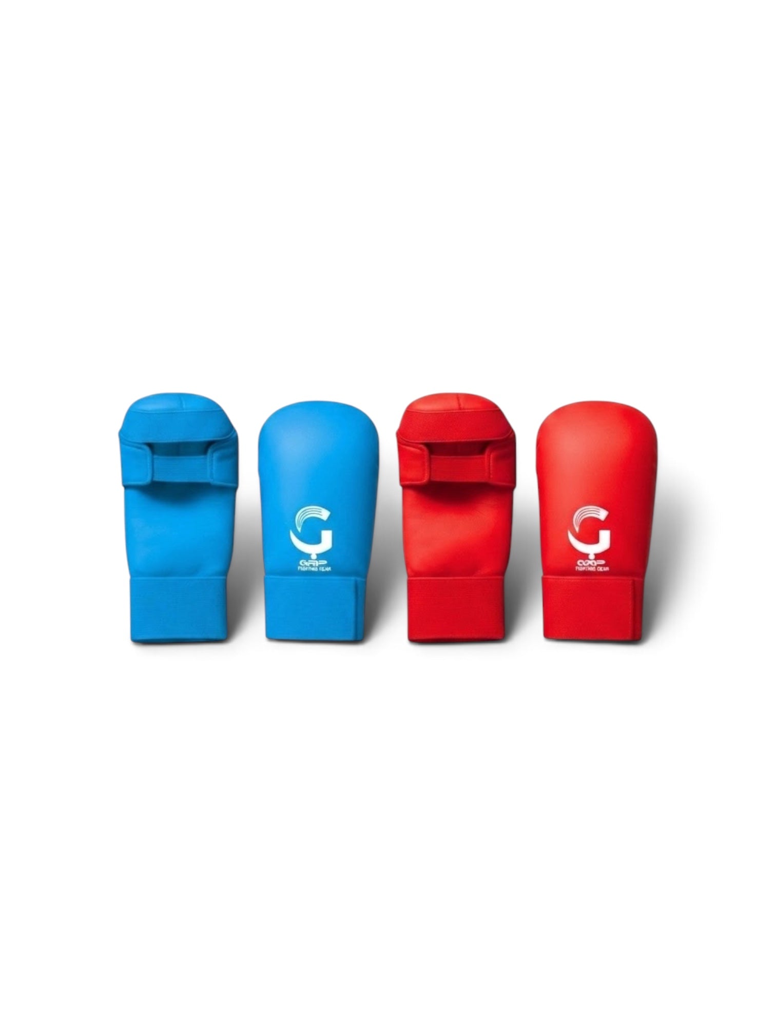 Grip Fighting Gear Karate Mitts – Approved Style Sparring Gloves (Blue & Red)