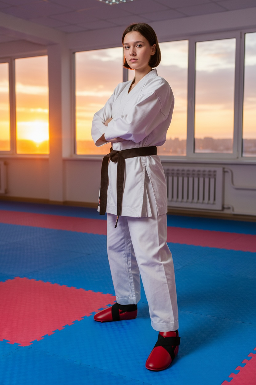 Premium Karate Sparring Foot Protectors (Red & Blue) | Martial Arts Foot Gear