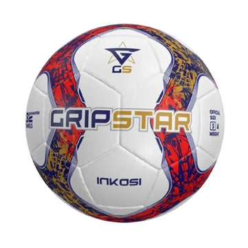 Grip Star soccer ball with colorful patterns on a white background