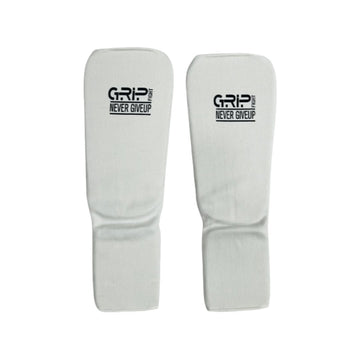 Grip Fight Karate Shin Pads | White