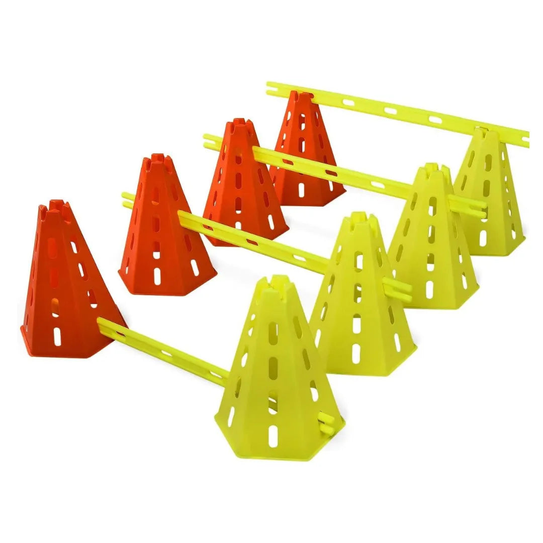 Adjustable Agility Hurdle Cone Set | Multi-Height Training Hurdles