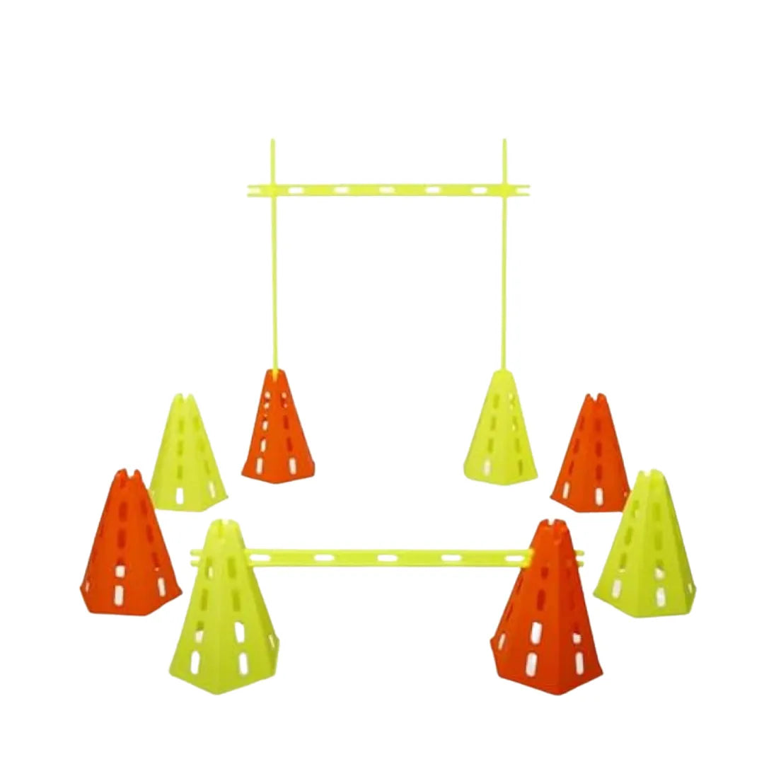 Adjustable Agility Hurdle Cone Set | Multi-Height Training Hurdles