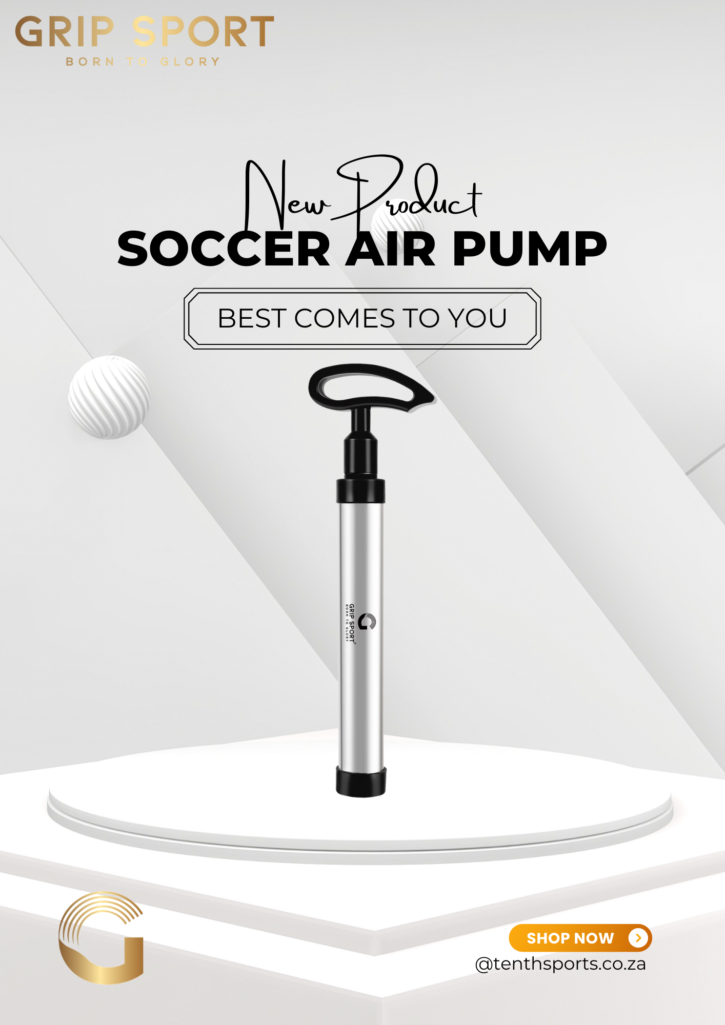 Grip Soccer Ball Airpump