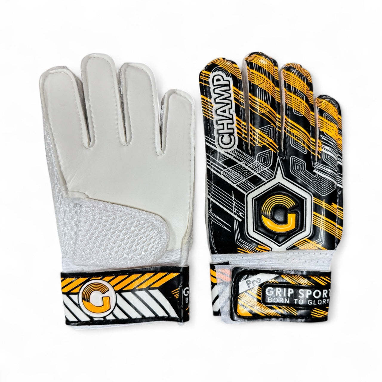 GRIP SPORT Soccer Goal Keeper Gloves - Pro Champ         Black/Orange &amp; Black/Green