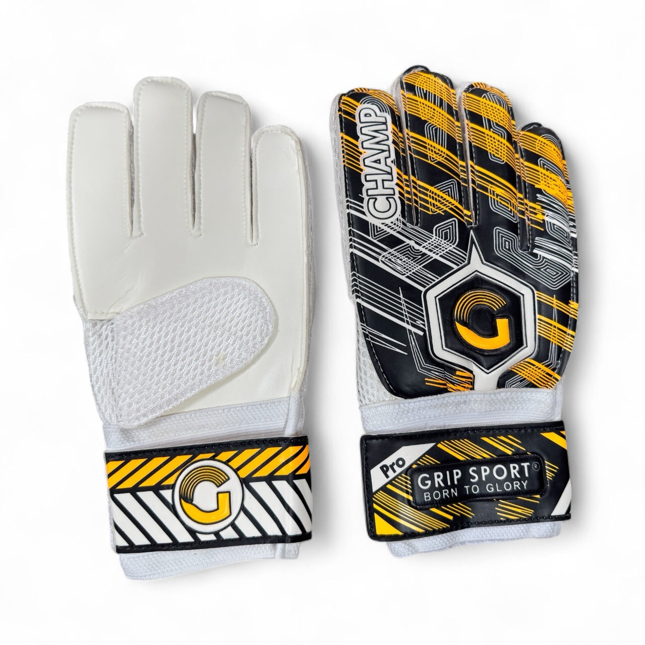 GRIP SPORT Soccer Goal Keeper Gloves - Pro Champ         Black/Orange &amp; Black/Green