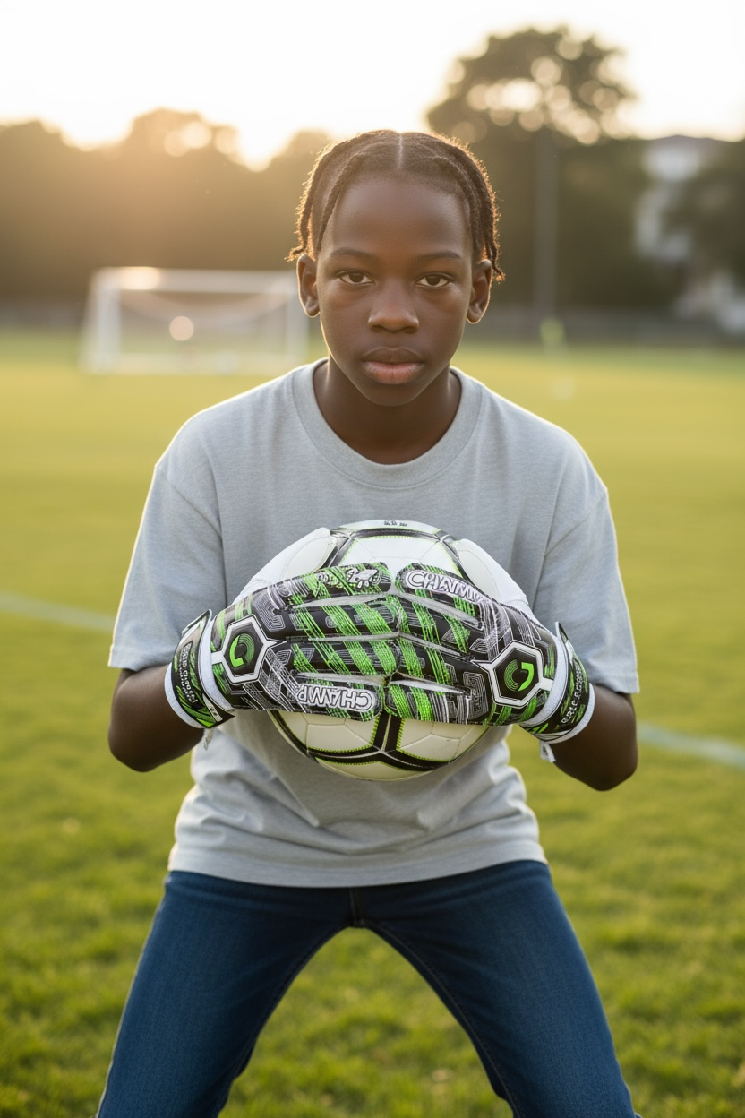 GRIP SPORT Soccer Goal Keeper Gloves - Pro Champ         Black/Orange &amp; Black/Green