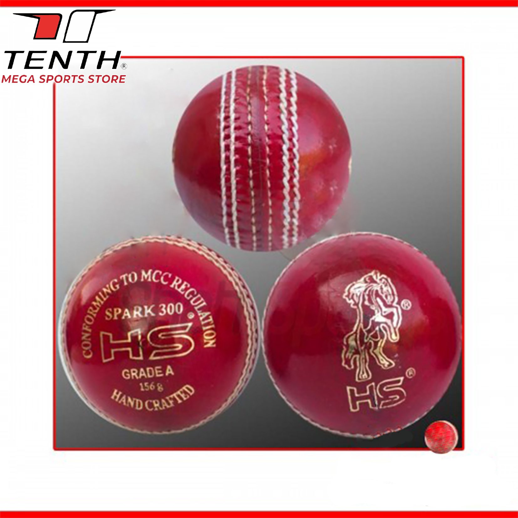 HS Cricket Ball Spark 300 | 156g | RED